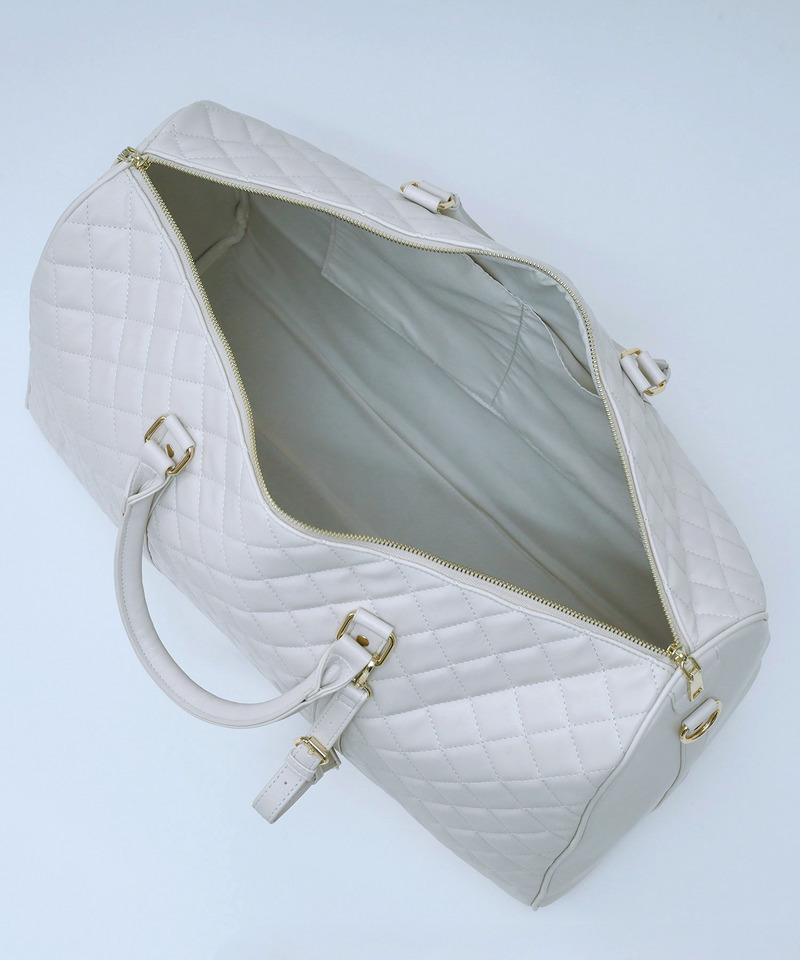 公式通販限定カラーあり【Lサイズ】キルティングボストンBAG 詳細画像 オフホワイト 6