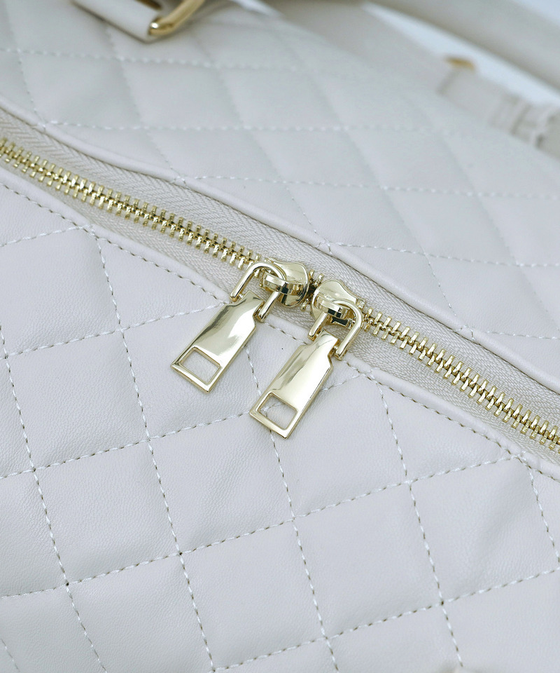 公式通販限定カラーあり【Lサイズ】キルティングボストンBAG 詳細画像 オフホワイト 7