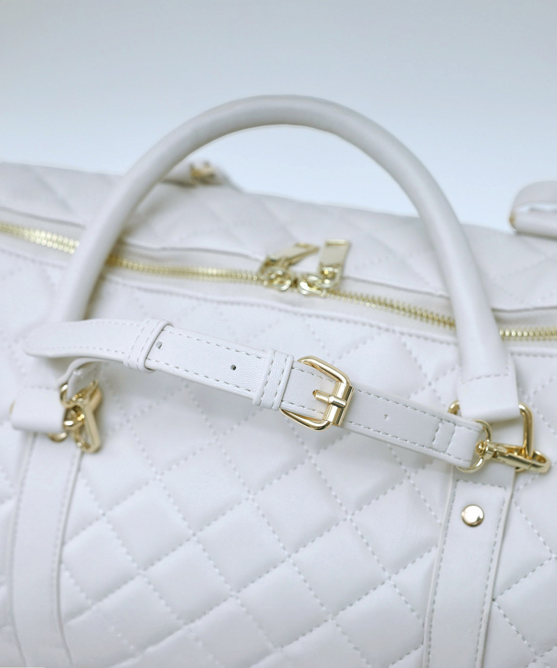 公式通販限定カラーあり【Lサイズ】キルティングボストンBAG 詳細画像 オフホワイト 8