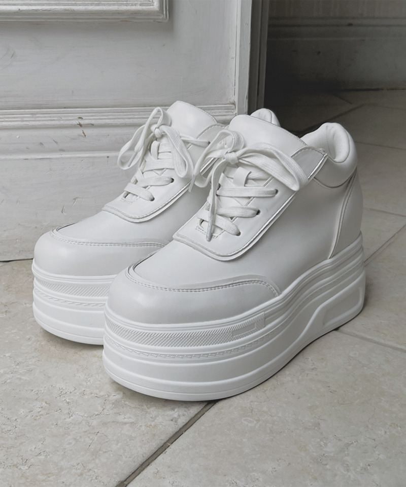 ボリュームソールインヒールスニーカー 詳細画像 オフホワイト 2