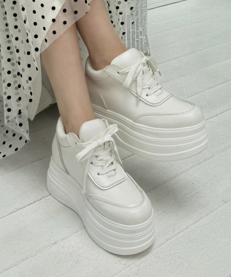 ボリュームソールインヒールスニーカー 詳細画像 オフホワイト 4