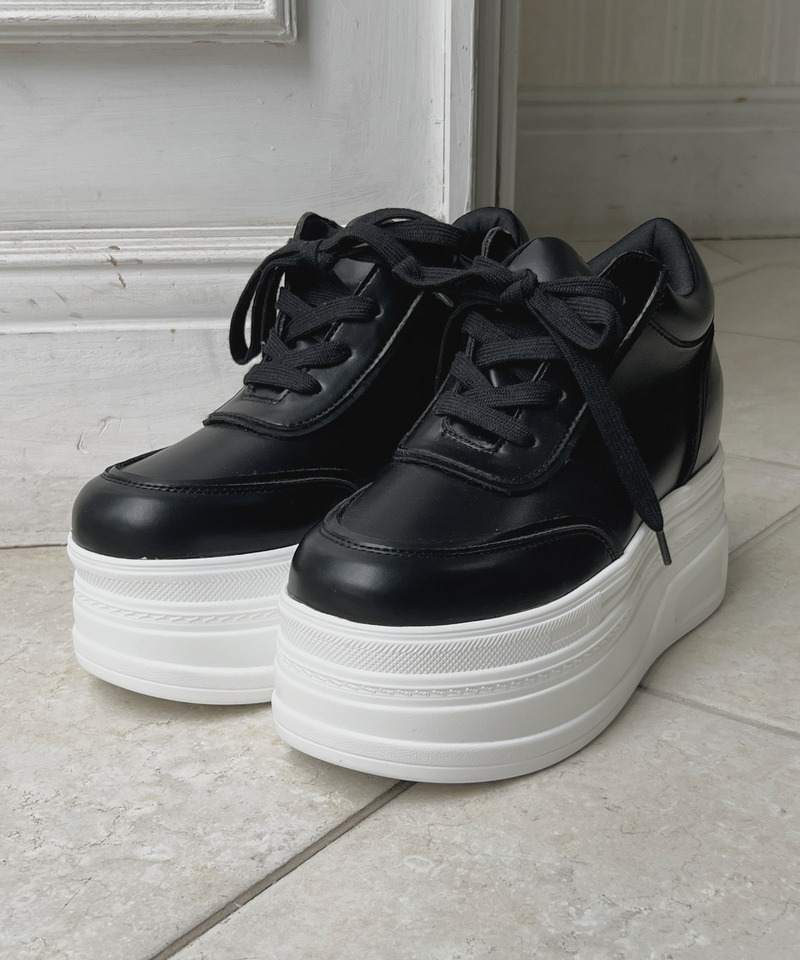 ボリュームソールインヒールスニーカー 詳細画像 ブラック 1