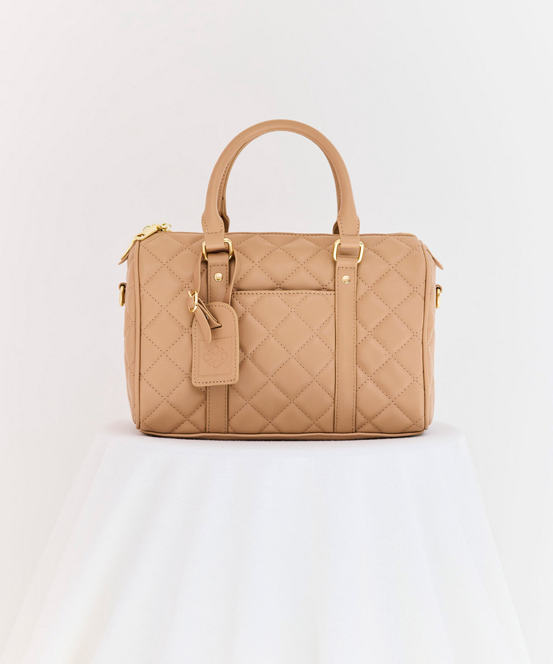 【公式通販限定カラーあり】キルティングボストンミニBAG 詳細画像 ブラウン 1