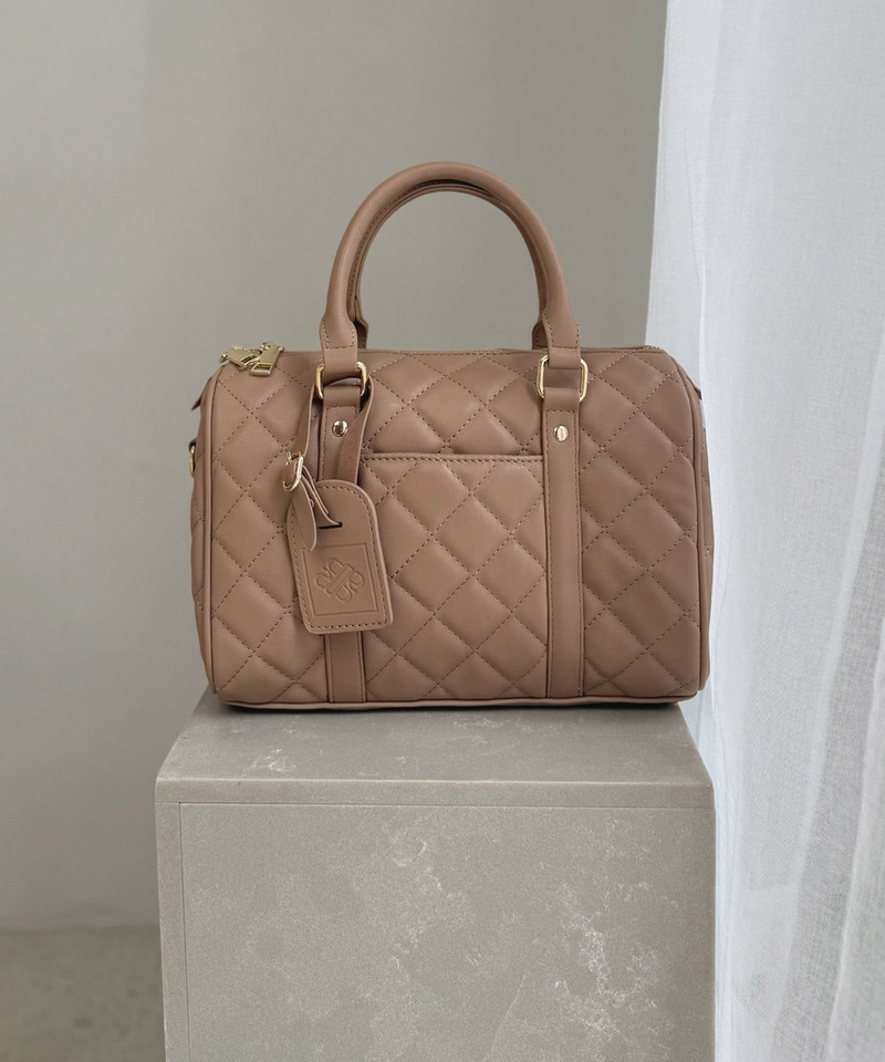 【公式通販限定カラーあり】キルティングボストンミニBAG 詳細画像 ブラウン 2