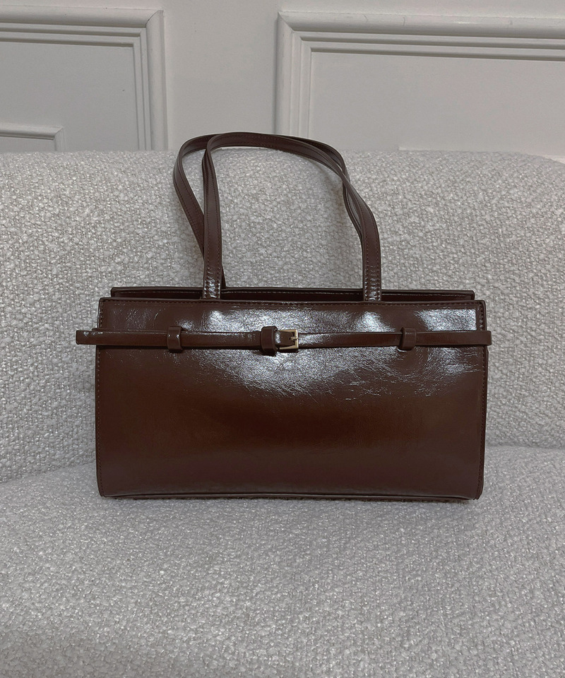 フェイクレザーハンドルBAG 詳細画像 ブラウン 1
