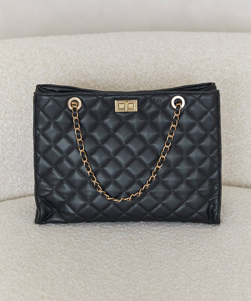 キルティングチェーントートBAG 詳細画像 ブラック 1