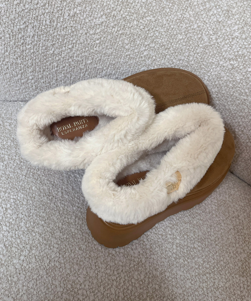 【ESPERANZA】厚底ムートンサボ 詳細画像 オフホワイト 4