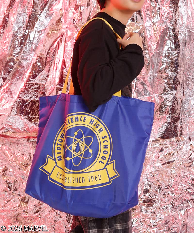 【MARVEL】ｽﾊﾟｲﾀﾞｰﾏﾝ/ﾐｯﾄﾞﾀｳﾝ・ｻｲｴﾝｽ高校/ポリバッグ 詳細画像 ブルー 3