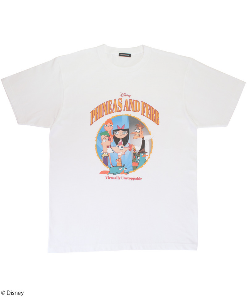 【Disney】フィニアスとファーブ/Tシャツ(PONEYCOMB TOKYO) 詳細画像 ホワイト 1