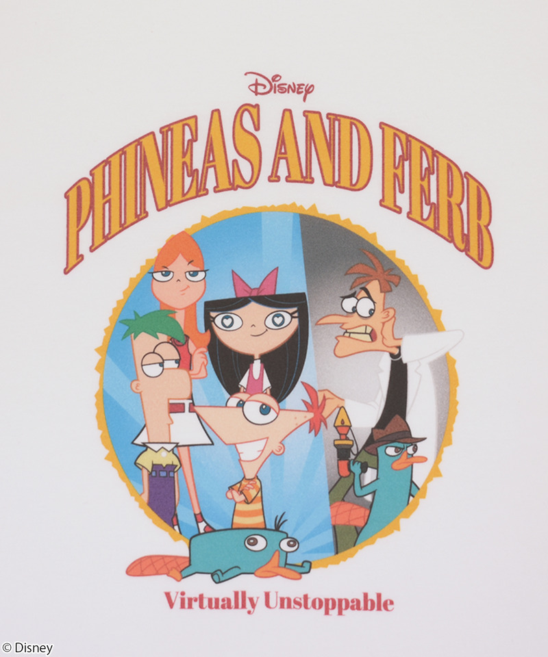 【Disney】フィニアスとファーブ/Tシャツ(PONEYCOMB TOKYO) 詳細画像 ホワイト 2
