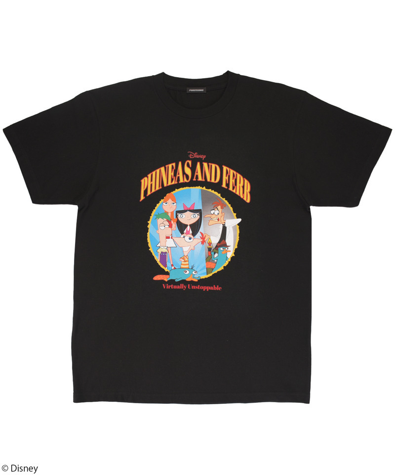 【Disney】フィニアスとファーブ/Tシャツ(PONEYCOMB TOKYO) 詳細画像 ブラック 1