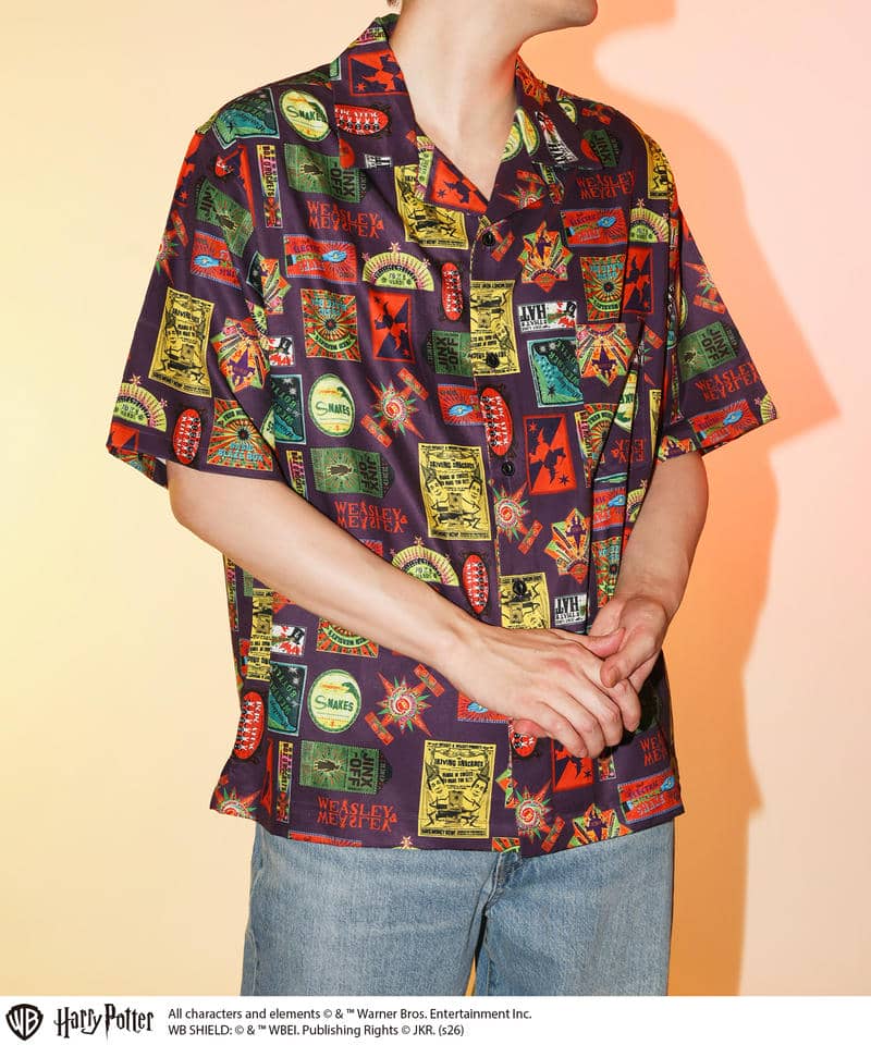 【HarryPotter】アイコン/アロハシャツ 詳細画像 パープル 4