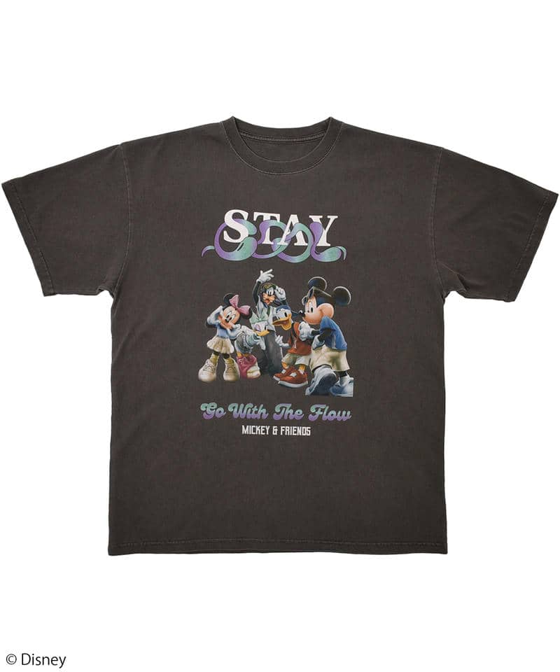 【Disney】ミッキー＆フレンズ集合/Tシャツ(PONEYCOMB TOKYO) 詳細画像 ブラック 1