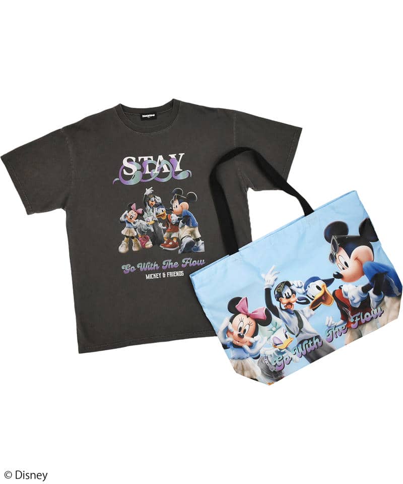 【Disney】ミッキー＆フレンズ集合/Tシャツ(PONEYCOMB TOKYO) 詳細画像 ブラック 3