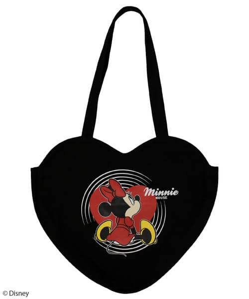 【Disney】ミニー/レコード風/ハート型バッグ 詳細画像