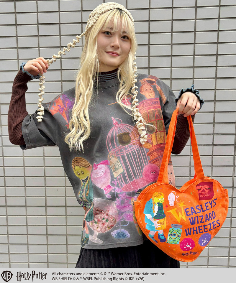 【Harry Potter】ウィーズリー・ウィザード・ウィーズ/ハート型バッグ(PONEYCOMB TOKYO) 詳細画像 OR 4