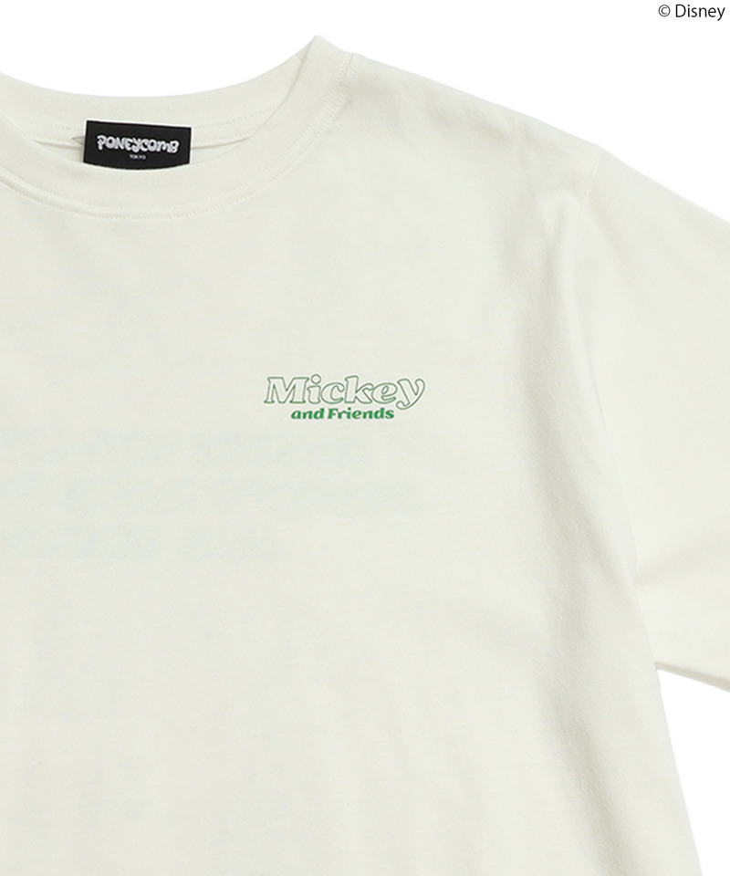 【Disney】ミッキー＆フレンズ/Tシャツ(PONEYCOMB TOKYO) 詳細画像 ホワイト 4