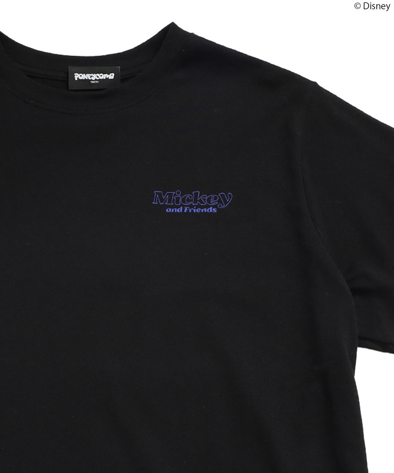 【Disney】ミッキー＆フレンズ/Tシャツ(PONEYCOMB TOKYO) 詳細画像 ブラック 4