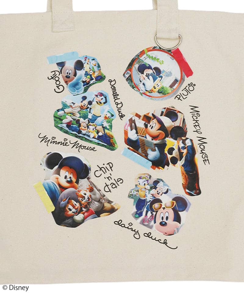 【Disney】インスタART スクラップ/トートバッグ 詳細画像 オフホワイト 2