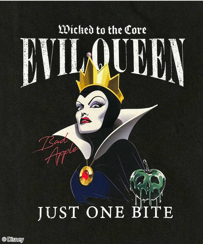 【Disney】EVIL QUEEN/Tシャツ(PONEYCOMB TOKYO) 詳細画像 ブラック 2