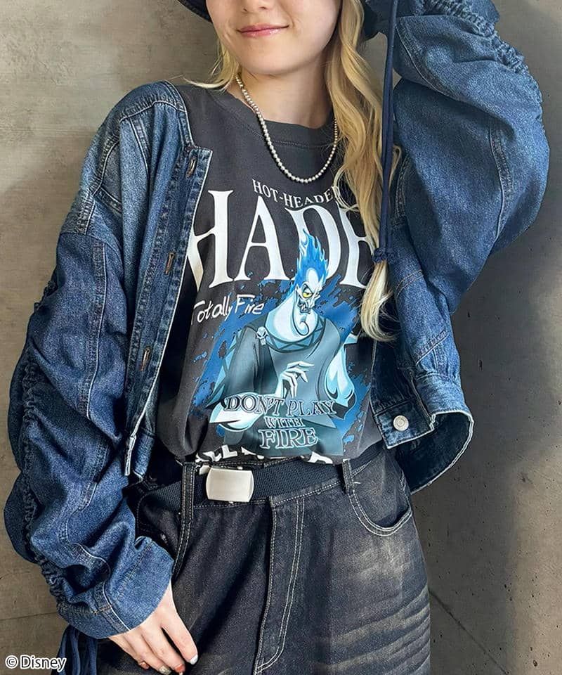 【Disney】HADES/Tシャツ(PONEYCOMB TOKYO) 詳細画像 ブラック 4