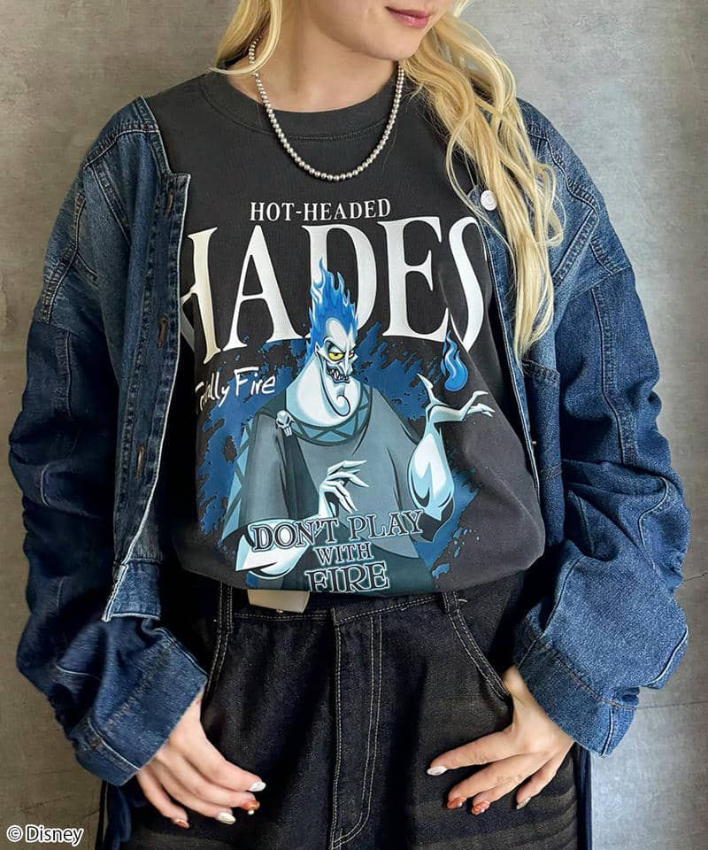 【Disney】HADES/Tシャツ(PONEYCOMB TOKYO) 詳細画像 ブラック 5