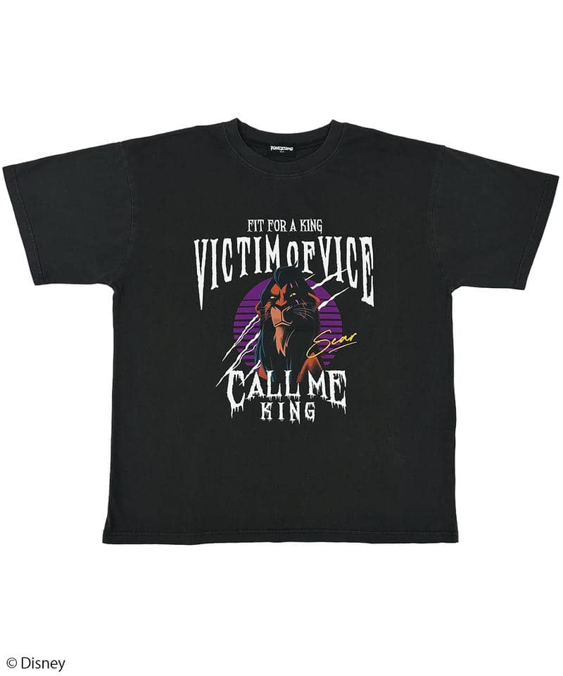 【Disney】SCAR/Tシャツ(PONEYCOMB TOKYO) 詳細画像 ブラック 1