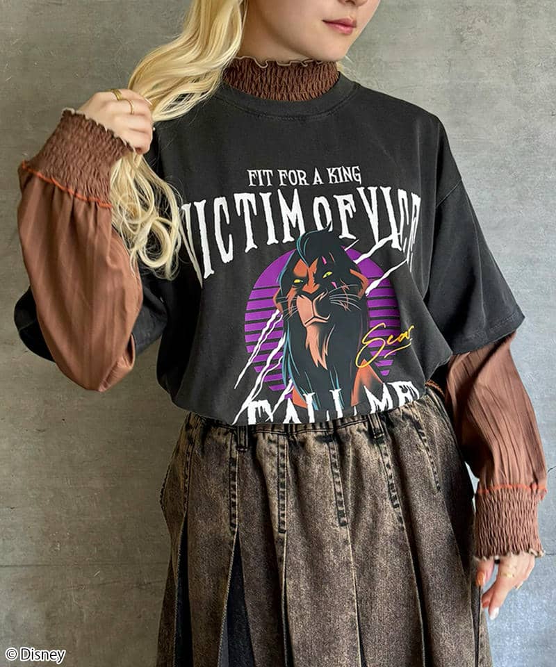 【Disney】SCAR/Tシャツ(PONEYCOMB TOKYO) 詳細画像 ブラック 3