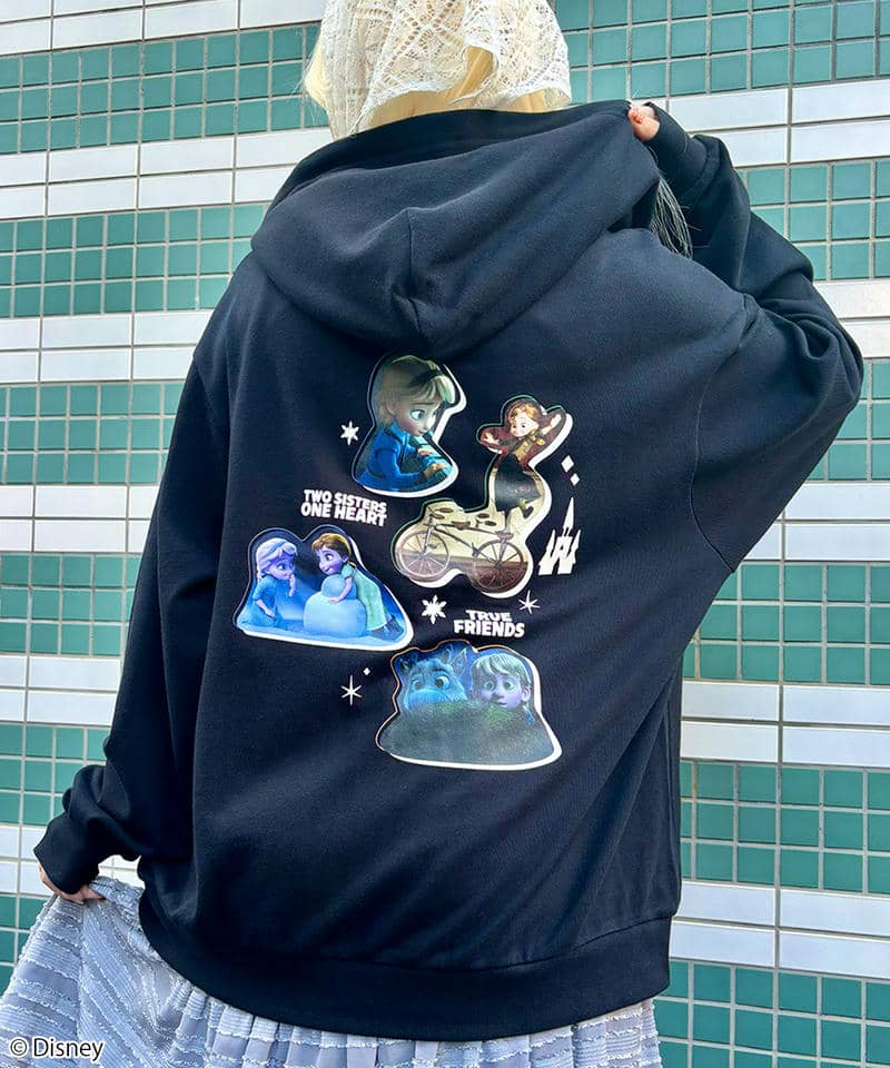 【Disney】アナ雪/ジップパーカー 詳細画像 ブラック 5