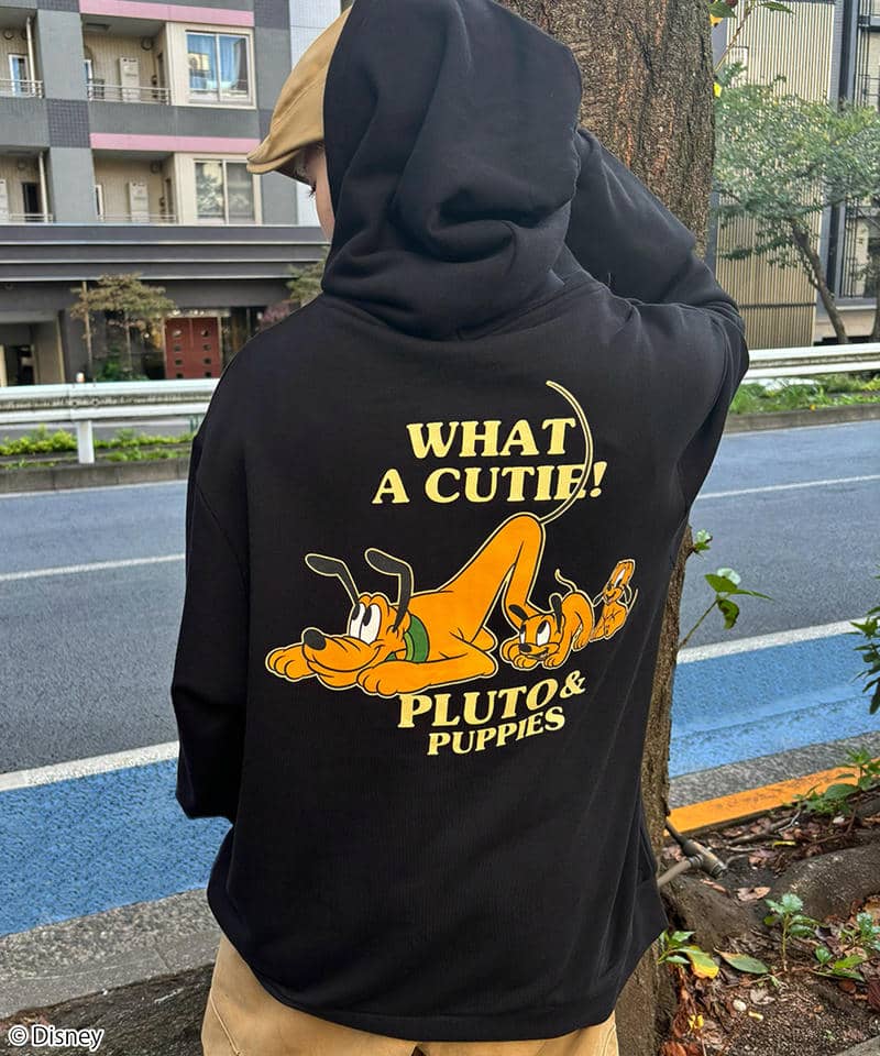 【Disney】プルート＆パピーズ/ジップパーカー 詳細画像 ブラック 5