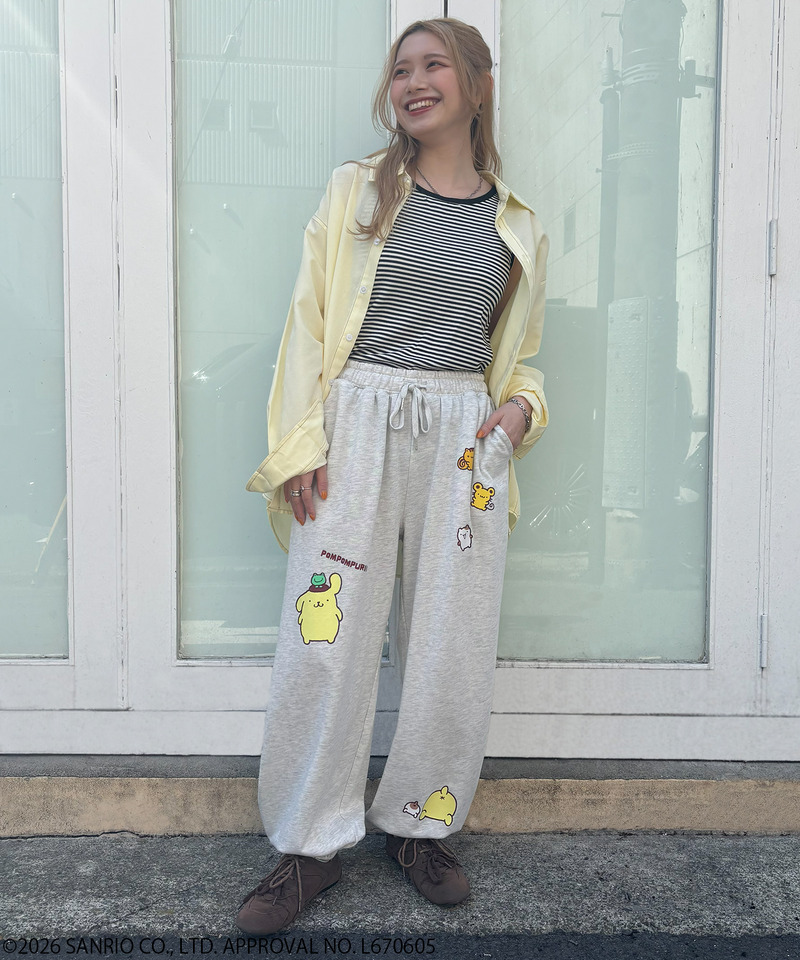【Sanrio characters】ポムポムプリン/スウェットパンツ(PONEYCOMB TOKYO) 詳細画像 オフホワイト 5