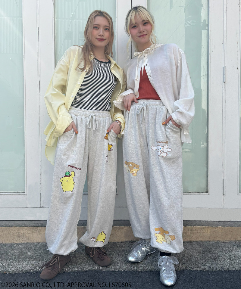 【Sanrio characters】ポムポムプリン/スウェットパンツ(PONEYCOMB TOKYO) 詳細画像 オフホワイト 6