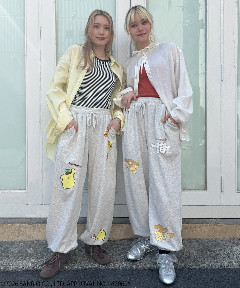【Sanrio characters】シナモロール/スウェットパンツ(PONEYCOMB TOKYO) 詳細画像 オフホワイト 6