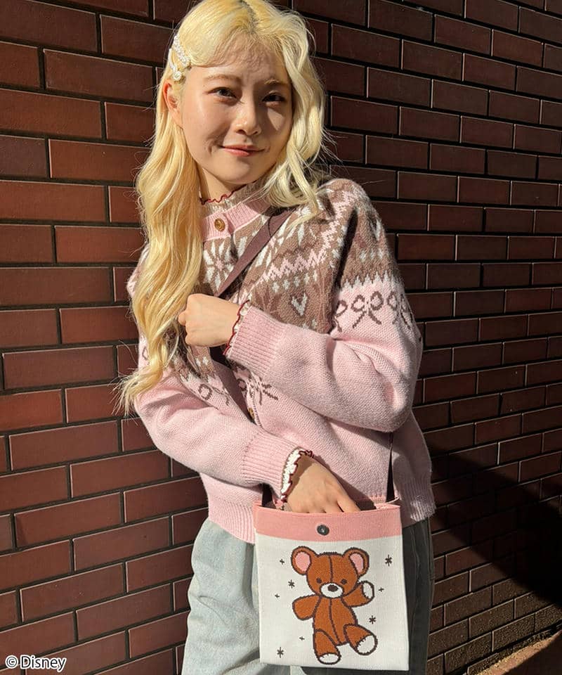 【Disney】ピーターパン/マイケルのくま/ニットバッグ 詳細画像 オフホワイト 7