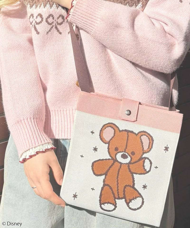 【Disney】ピーターパン/マイケルのくま/ニットバッグ 詳細画像 オフホワイト 8