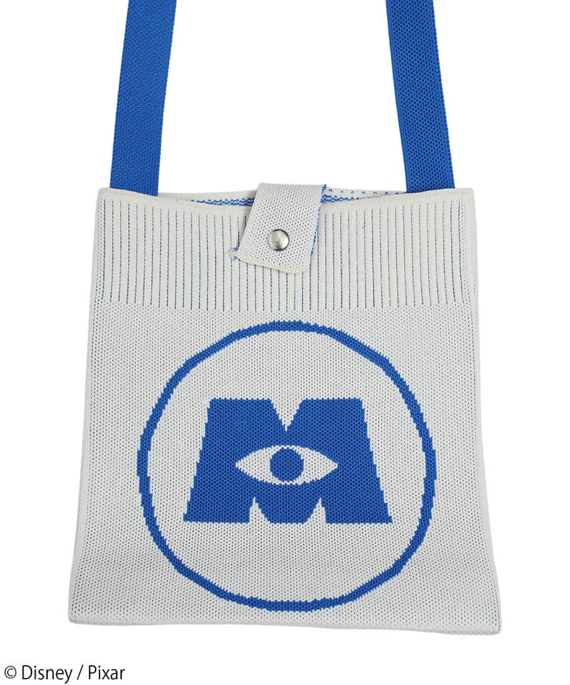 【Disney/PIXAR】モンスターズインクロゴ/ニットバッグ 詳細画像 オフホワイト 1