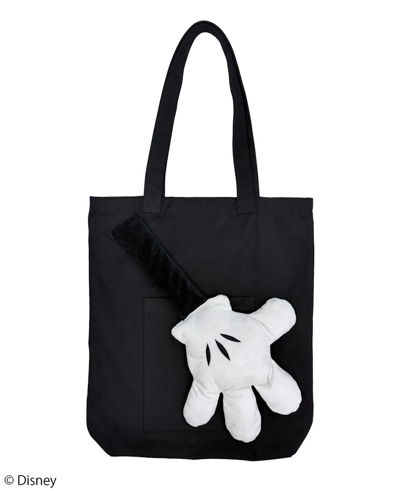 【Disney】ミッキー/ハンドシェイプ/トートバッグ(PONEYCOMB TOKYO) 詳細画像 ブラック 1