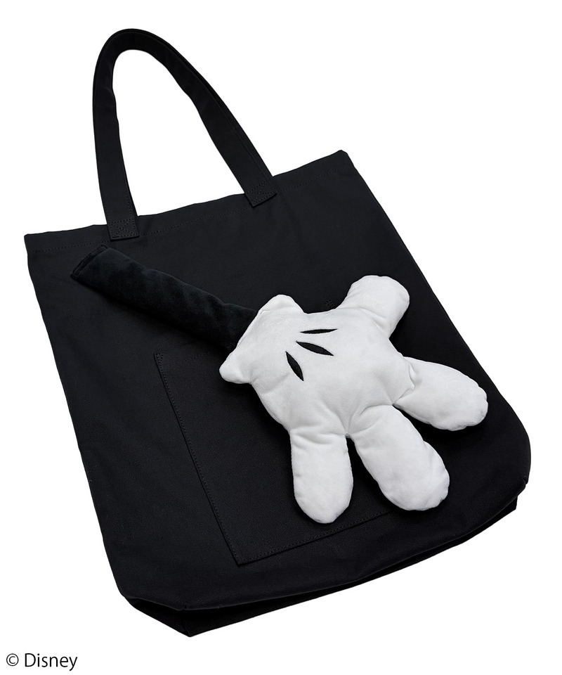 【Disney】ミッキー/ハンドシェイプ/トートバッグ(PONEYCOMB TOKYO) 詳細画像 ブラック 2
