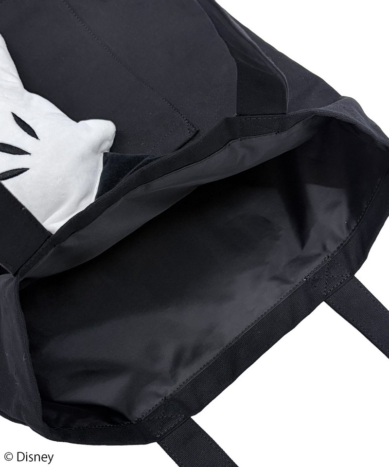 【Disney】ミッキー/ハンドシェイプ/トートバッグ(PONEYCOMB TOKYO) 詳細画像 ブラック 5