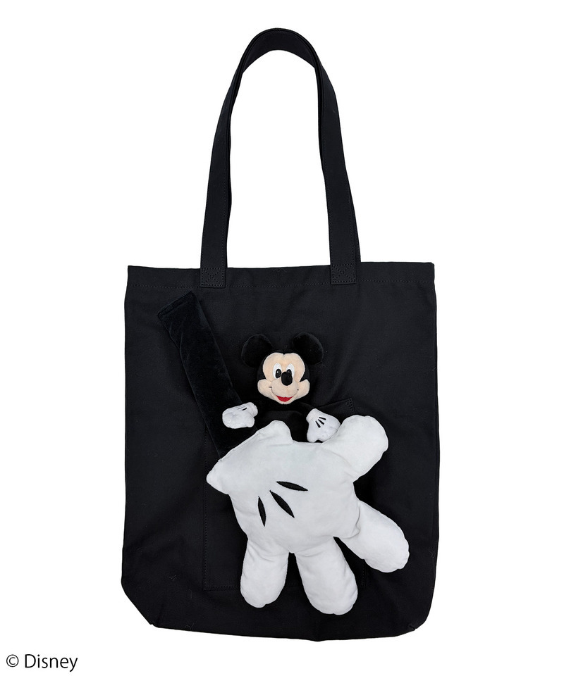 【Disney】ミッキー/ハンドシェイプ/トートバッグ(PONEYCOMB TOKYO) 詳細画像 ブラック 7