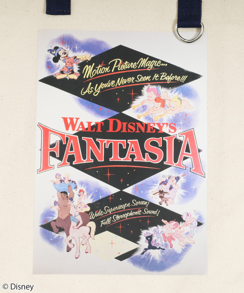 【Disney】Fantasia/ポスターアートC/トートバッグ(PONEYCOMB TOKYO) 詳細画像 オフホワイト 2