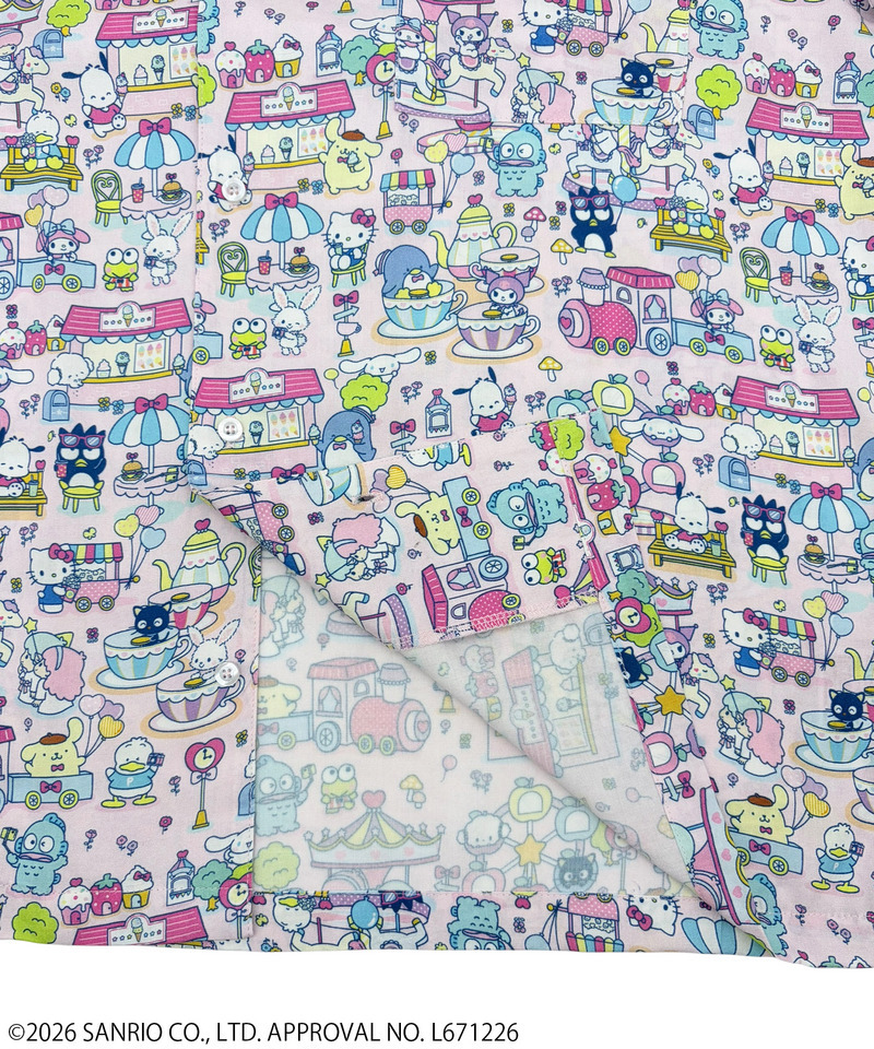【Sanrio characters】総柄シャツ(PONEYCOMB TOKYO) 詳細画像 ピンク 3