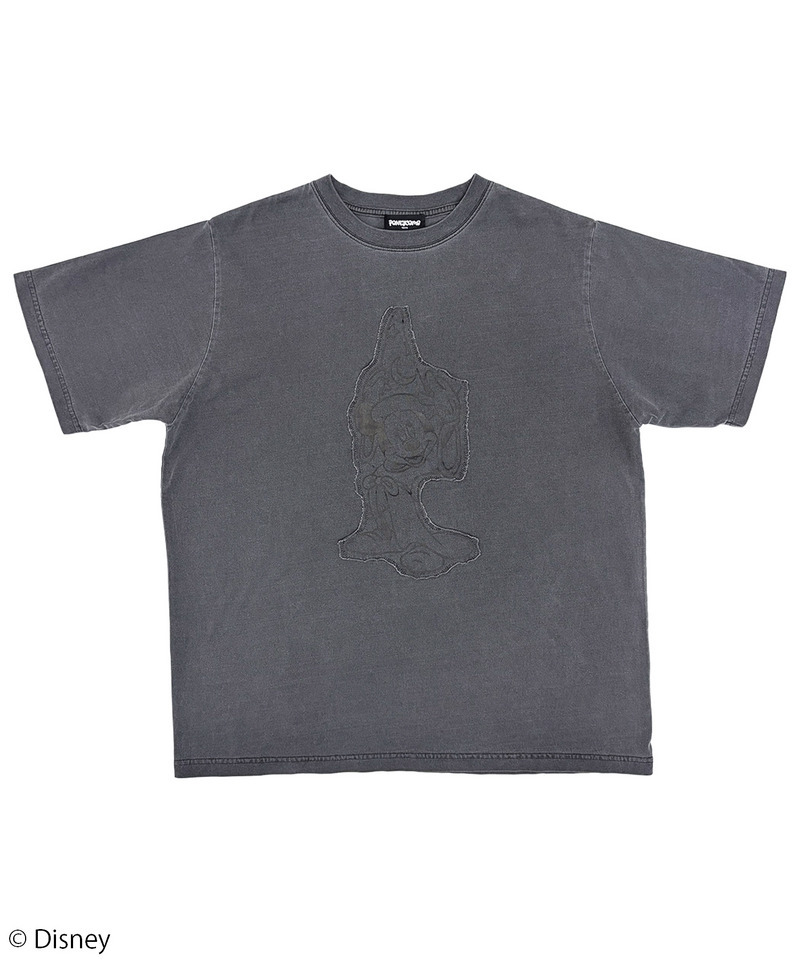 【Disney】Fantasia/ソーサラーミッキー/パッチワークTシャツ(PONEYCOMB TOKYO) 詳細画像 ブラック 1