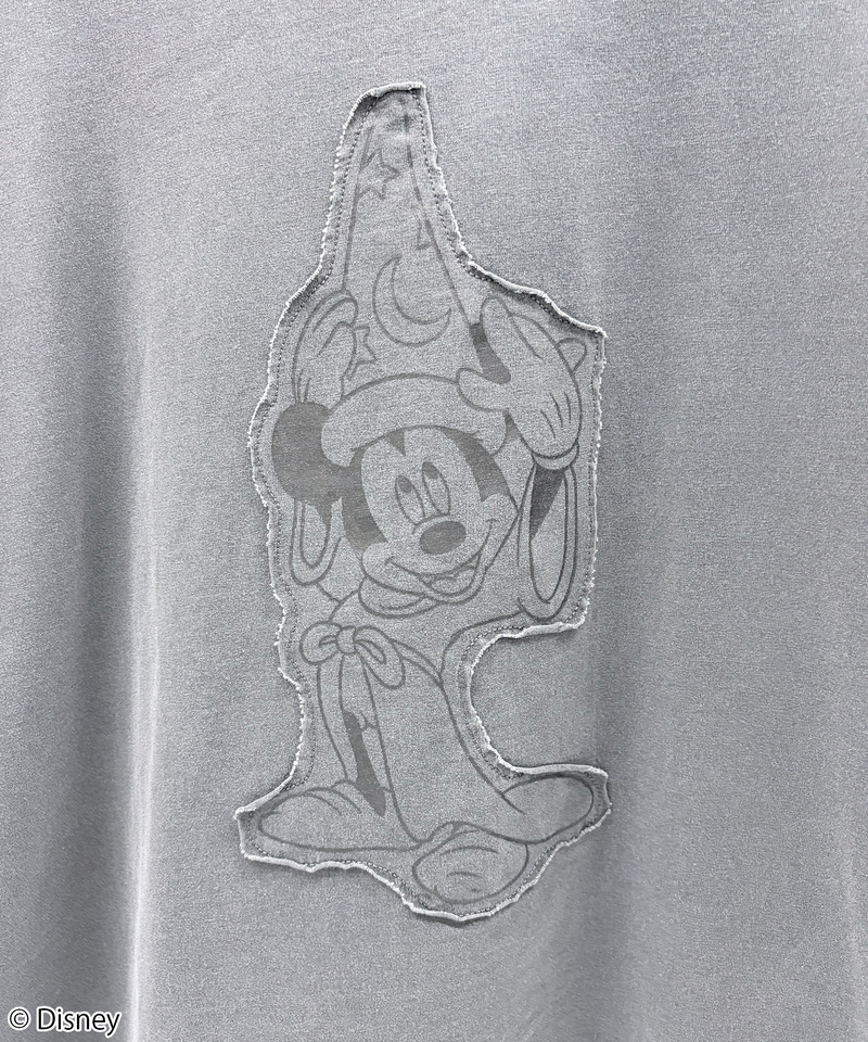【Disney】Fantasia/ソーサラーミッキー/パッチワークTシャツ(PONEYCOMB TOKYO) 詳細画像 ブラック 3
