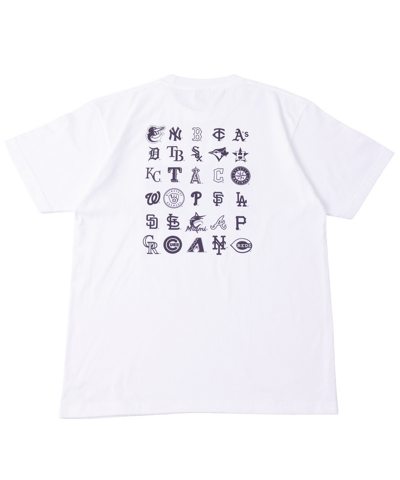 【Disney】【MLB】ミッキーマウス/全球団ロゴ/Tシャツ(PONEYCOMB TOKYO) 詳細画像 ホワイト 2