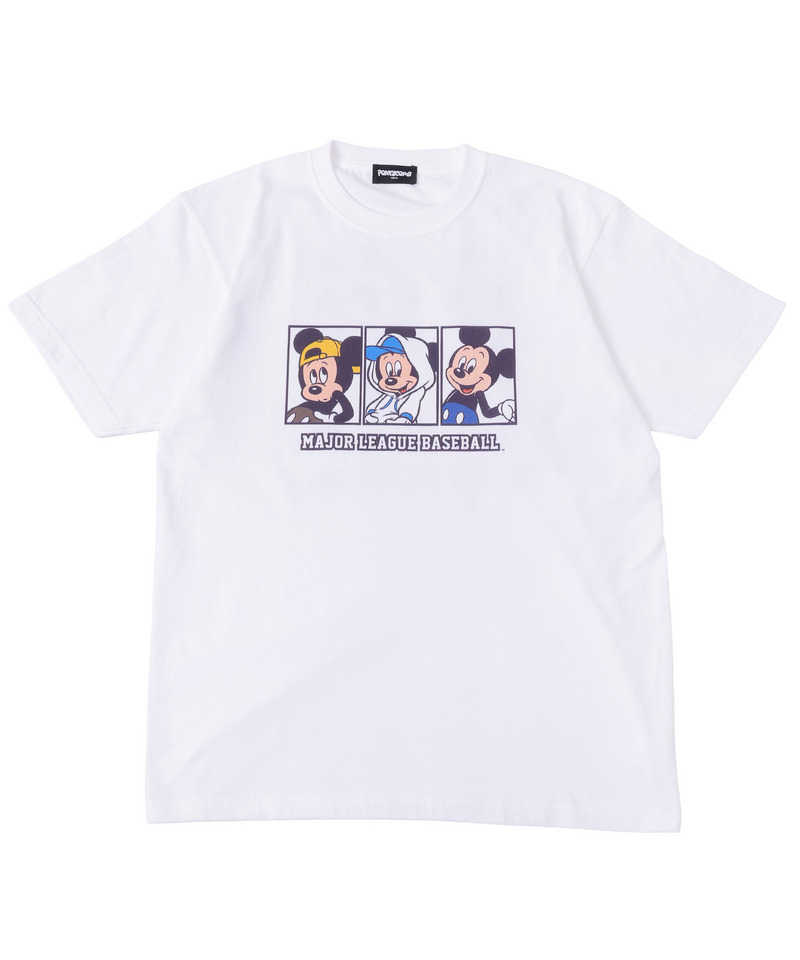 【Disney】【MLB】ミッキーマウス/全球団ロゴ/Tシャツ(PONEYCOMB TOKYO) 詳細画像 ホワイト 4