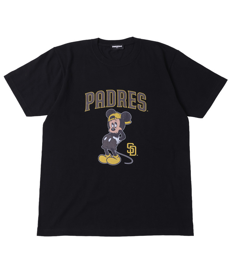 【Disney】【MLB】ミッキー/San Diego Padres/Tシャツ(PONEYCOMB TOKYO) 詳細画像 ブラック 1