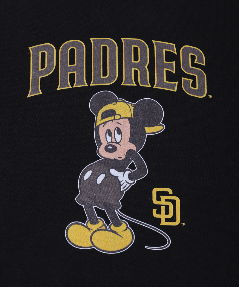 【Disney】【MLB】ミッキー/San Diego Padres/Tシャツ(PONEYCOMB TOKYO) 詳細画像 ブラック 2