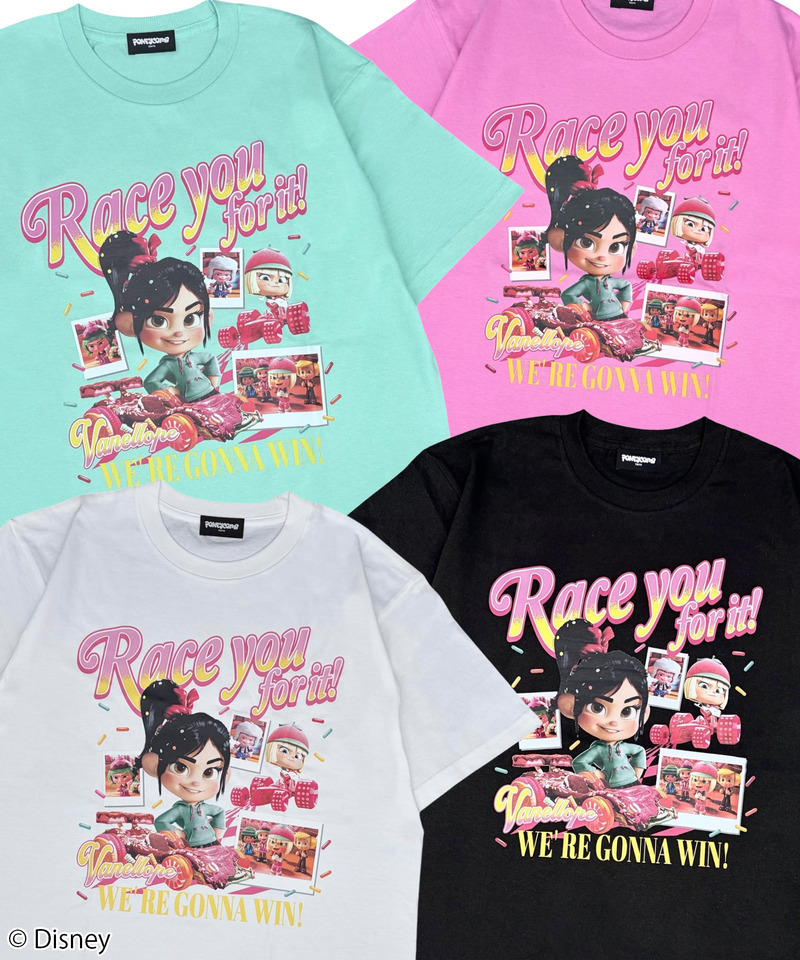 T*e様 00s シュガーラッシュ！レアパターン！ Tシャツ 激レア ディズニー Disney】シュガー・ラッシュ/ヴァネロペ/Tシャツ(PONEYCOMB TOKYO