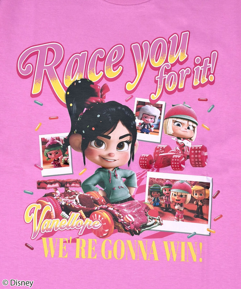 【Disney】シュガー・ラッシュ/ヴァネロペ/Tシャツ(PONEYCOMB TOKYO) 詳細画像 ピンク 2